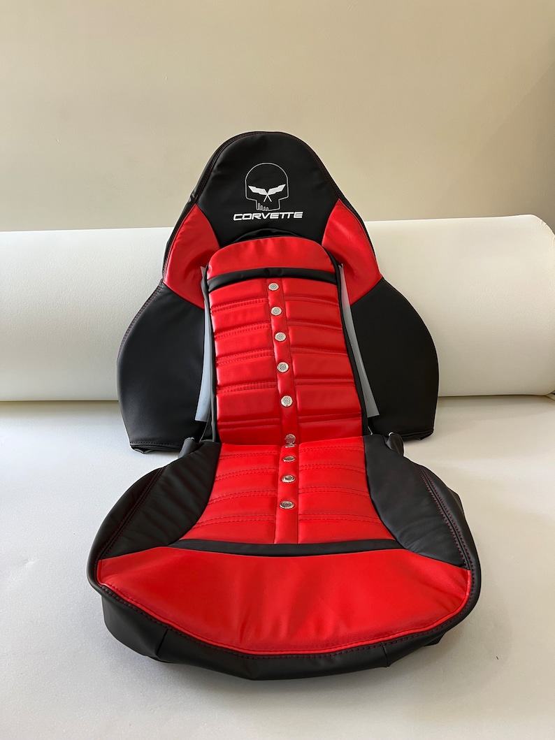 C5 Sports Seat Covers 19972004 in Red & Black With Jack Logo Etsy
