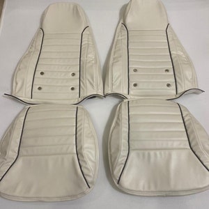 Datsun 240Z/260Z/280Z Synthetic Leather Sports 1970-1978 Replacement Seat Covers In Full White