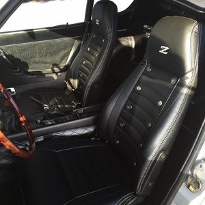 Datsun 240Z/260Z/280Z Synthetic Leather Sports 1970-1978 Replacement Seat Covers In Black