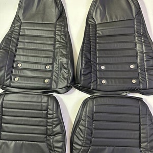 Datsun 240Z/260Z/280Z Synthetic Leather Sports 1970-1978 Replacement Seat Covers In Full Black