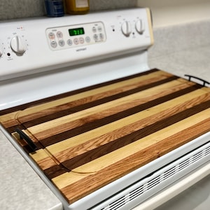 Fashionwu extra large stove top cover for gas & electric stove?30 x 20 bamboo  cutting boards for kitchen, large wooden noodle board, o