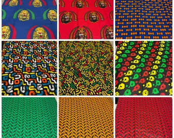 6 Yards (5.4 meters) of African wax print ,African Print Fabric,  Ankara Fabric