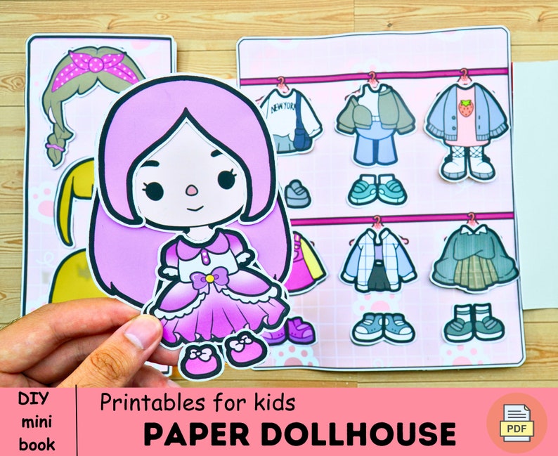 Printable Dreamy Toca Paper Doll Wardrobe Toca Boca Paper - Etsy