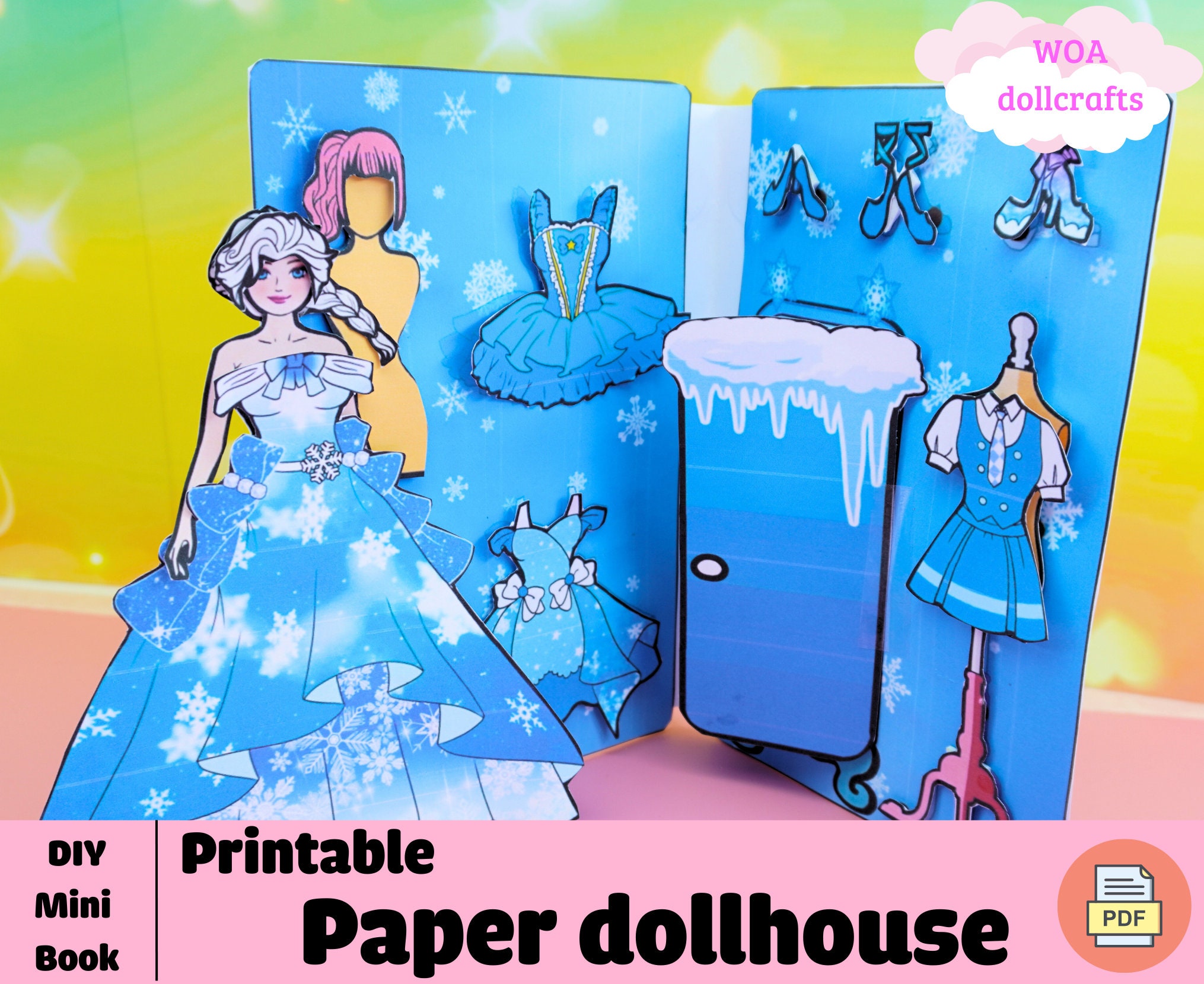 Toca Boca paper doll clothes printables🌈 Printable Paper Dolls Dress u –  WOA DOLL CRAFT