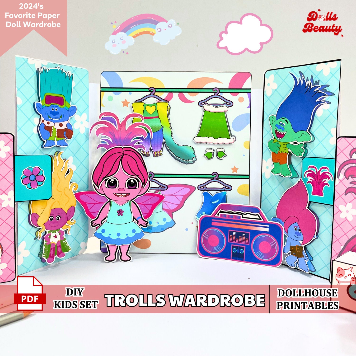 The new Trolls 3 Magic Elf 3 Velvet and Veneer plush toys can be a great  choice as holiday birthday gifts
