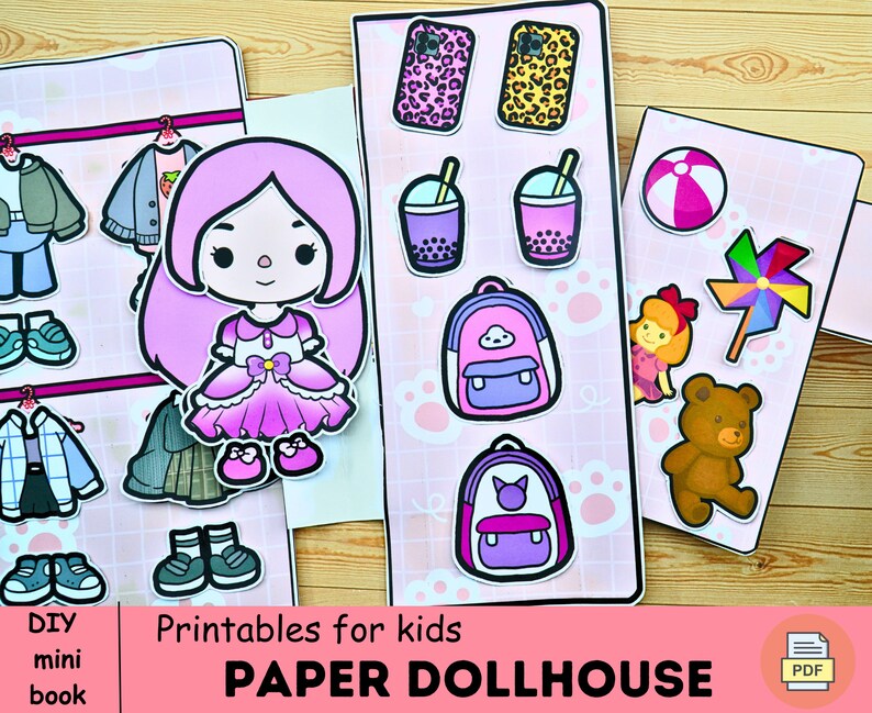 Buy Toca Boca Paper Doll Clothes Printables Printable Paper Online in India - Etsy