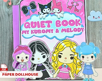 Stampabili Dollhouse Toca Boca House - Libro occupato per bambini x Libro tranquillo - Arte digitale Artigianato fai da te - Regali per bambini - attività per bambini - Download digitale