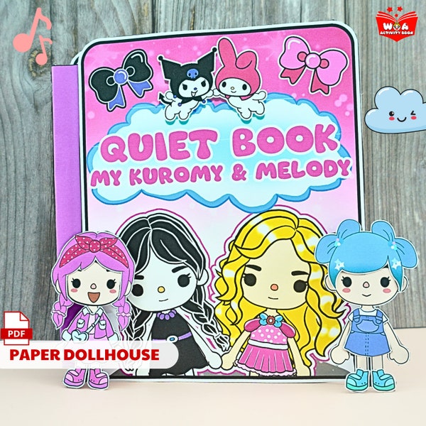 Printables Dollhouse Toca Boca House - Kids Busy Book x Quiet Book - Digitale kunst DIY Crafts - Kindercadeaus - kinderactiviteiten - Digitale download