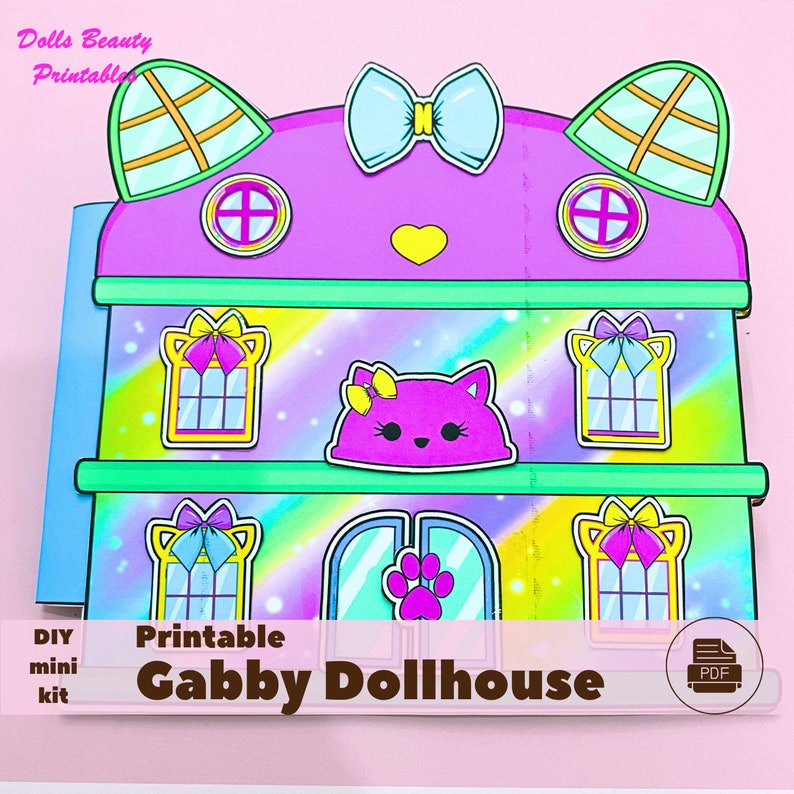 Gabby Dollhouse Printable X Cats Easy Print Cut Play Paper - Etsy