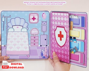 Yesa in mermaid hospital dollhouse printable | Yesa sea world printable | Mermaid diy printable | Busy book for kids, PDF, Instant download