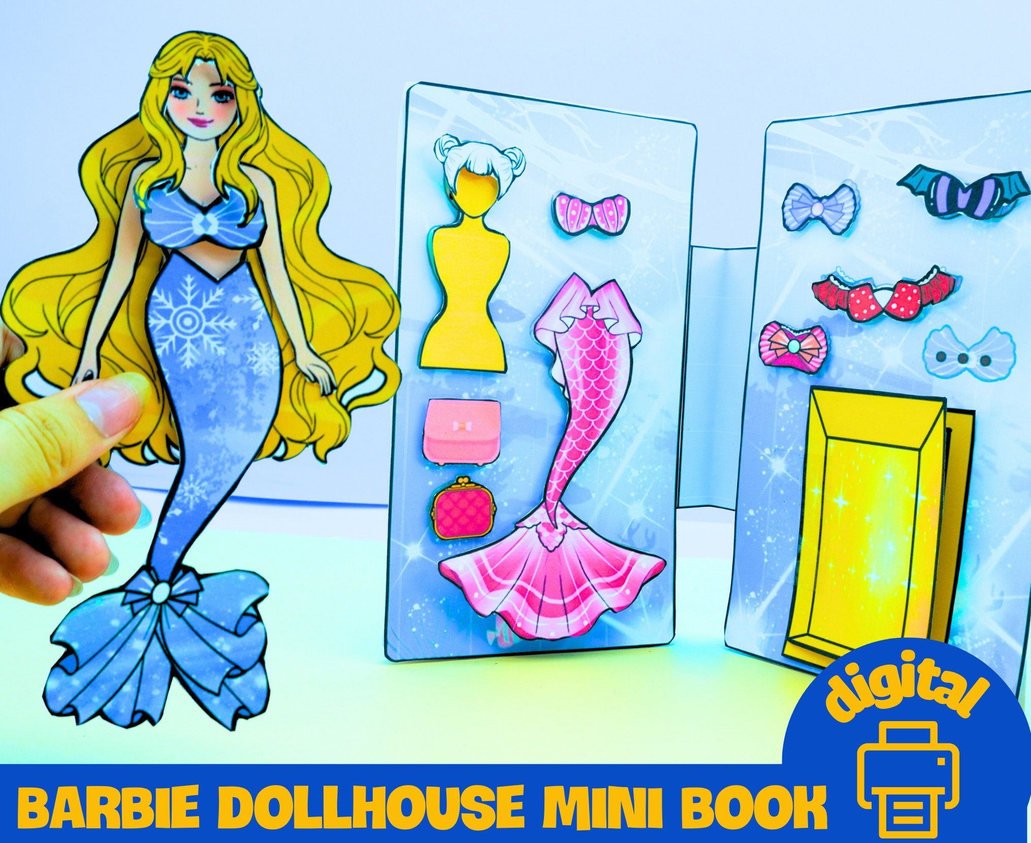 Printable Dollhouse Girls Activity Book Mermaid Printable 