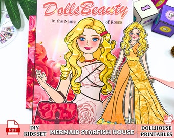 Printables Busy Book 2024 Fashion Book | Dollhouse x Quiet book | Montessori Toys | Flower girl gift | Daughter gift | Digital download, PDF