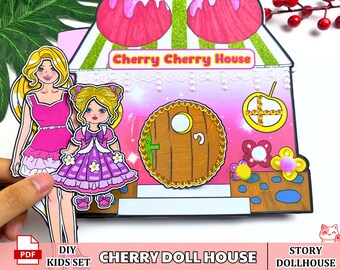 Printables Dollhouse Cherry Song, Kid Busy book quiet book | Montessori toys | DIY crafts | Daughter gift | Handmade gift | Digital Download