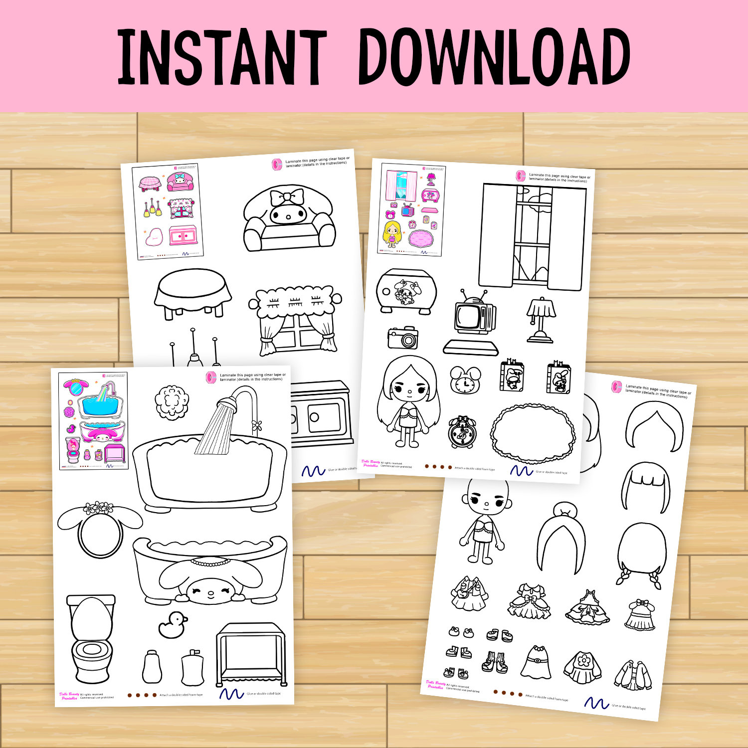 Color Toca Boca Paper Doll Clothes Toca Boca Papercraft 10 Coloring ...