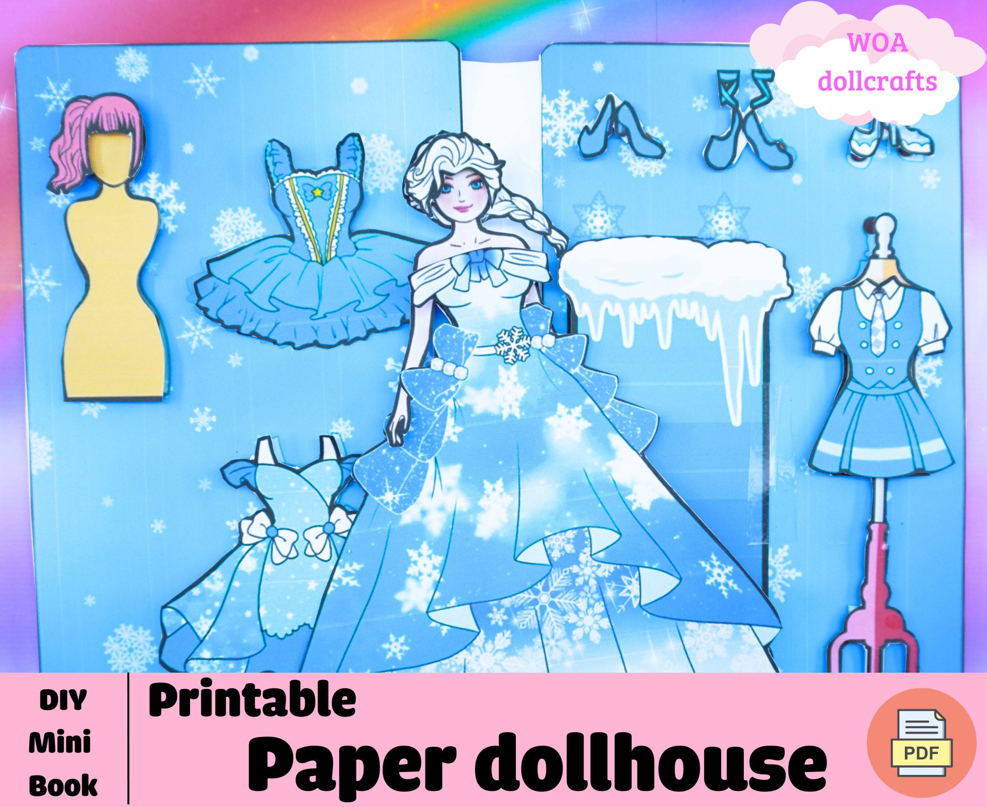 Elsa Wardrobe Busy Book Printables Summer Wardrobe Etsy