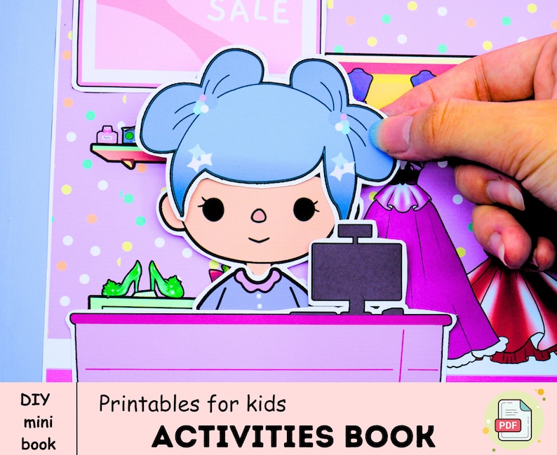 Toca Boca Shopping Mall Printable DIY Toca Boca Paper Doll Etsy Denmark