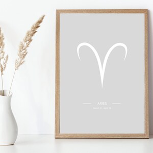 Ram definitie, Zodiac Gift afdrukbare Wall Art, hemelse Art Print Star Sign Decor, Zodiac uitgelegd, digitale astrologie, gelukkige verjaardag