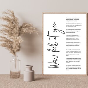 Wow Look At You Printable Wall Art, Daily Reminder from Your Journey, Positive affirmation, Bathroom decoration, Start Your Day Positively