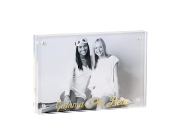 Sorority Acrylic Frame with Gold Foil Lettering