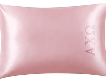 Pink Sorority Embroidered Pillowcase