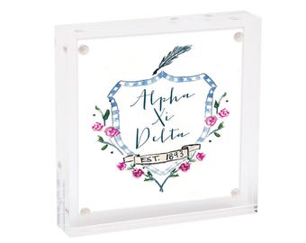 Sorority Motif Mini Print with Acrylic Frame