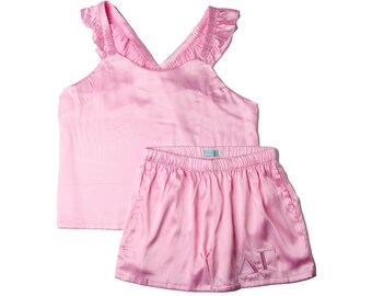 Sorority Embroidered Satin Set (Gamma to Zeta Sorority Names)