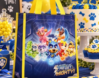 Paw Patrol Tote Bags for Kids, Birthday Party Favor Bags, Goodie Bags, Treat Bags, Gift Bags, Reusable Kids Tote, Paw Patrol Party Supplies