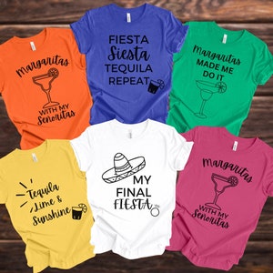 My Final Fiesta Bridal Party t-shirt, Fiesta Bachelorette Party t-shirts, Funny Bachelorette Group Shirts, Margarita Tee