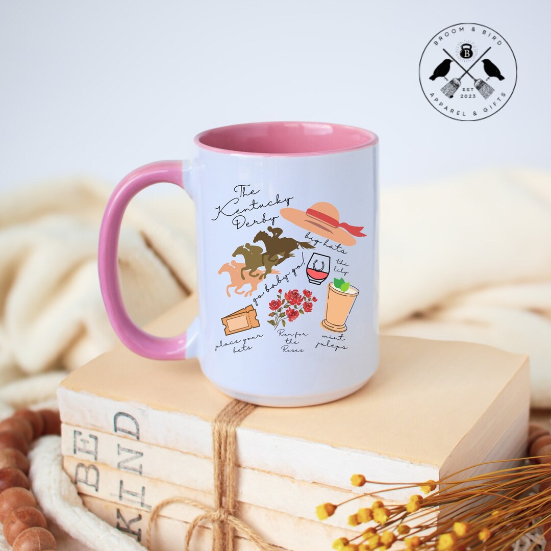 The Kentucky Derby Coffee Mug, Trendy Horse Racing Mug, Etsy