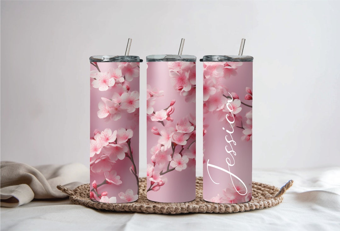 Cherry Blossom Tumbler,japanese Cherry Blossom Tumbler, Cute Flower