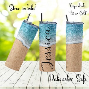 Personalized Beach Tumbler- Cute beach tumbler- Custom tumbler beach vibes- Family vacation Tumbler- Beach tumbler