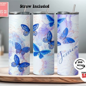 Blue Butterfly tumbler,Colorful Butterfly Tumbler,Butterfly lover gifts,Butterfly Gifts for women,Butterfly Gifts,gifts for her,mothers day