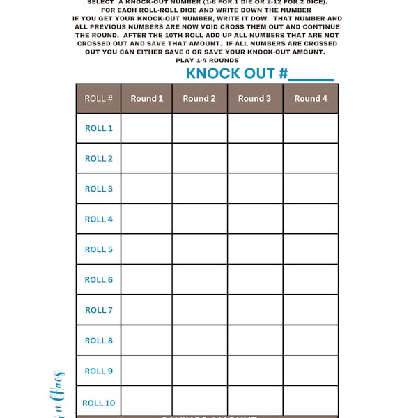 Knock Out Savings Challenge- DIGITAL | Savings Tracker | Cash Envelopes | Savings Challenge