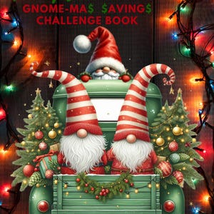 Holly Jolly Gnome-mas Savings Challenge Book | Savings Tracker | Cash Envelopes | Savings Challenge |