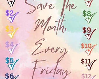 Save The Month Every Friday Savings Challenge - TOTAL SAVINGS 336| Cash Envelopes | Savings Challenge | Mini Savings Challenge