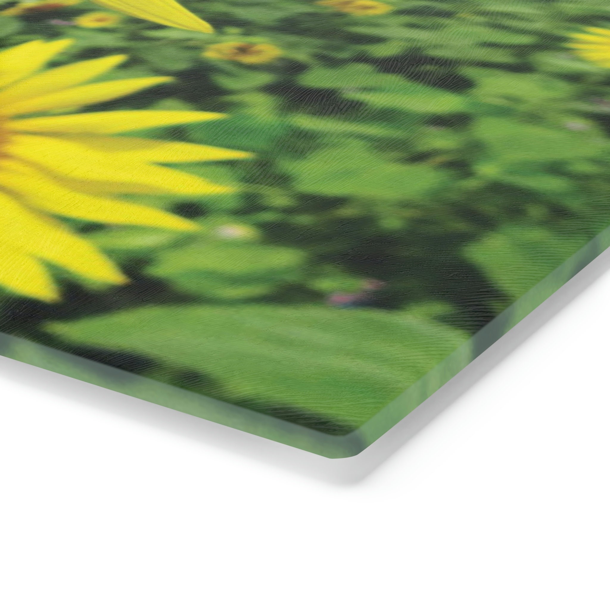 Sunflower Cutting Board, Sunflower Decor, Glass Cutting Board