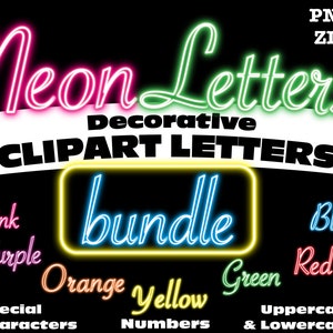 Peut inclure: Ensemble de lettres clipart néon en rose, violet, orange, jaune, vert, bleu et rouge. Le pack comprend des lettres majuscules et minuscules, des chiffres et des caractères spéciaux.