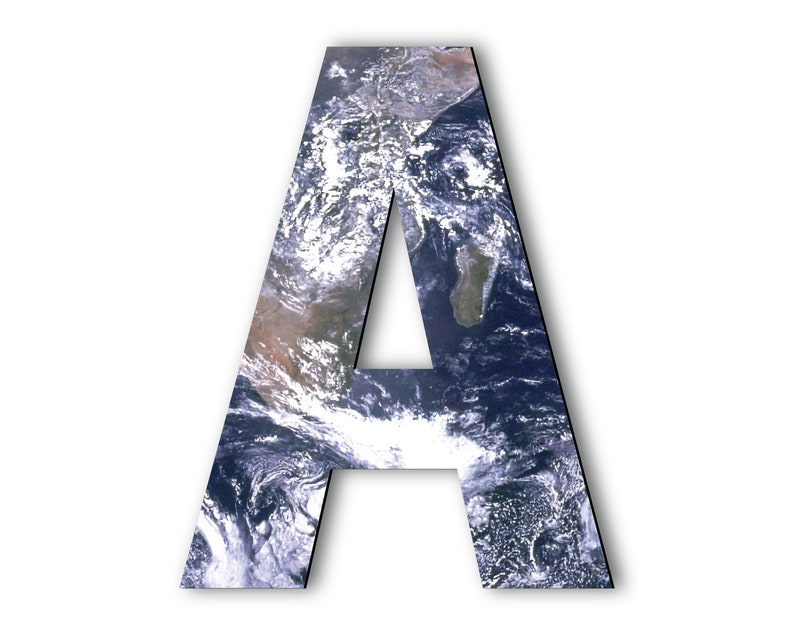 Earth Design Clipart Letters PNG Digital Download Complete Alphanumeric ...