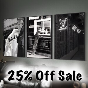 Luxury designer Wall Art Canvas, Living room Decor, Black and white Inspo, Fashion poster -Fine Art prints -
