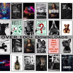 100+ MEGA BUNDLE | Einzigartige moderne Wandkunst | Mode, Monopoly, Trendy, Ai, Abstrakt, Designer, Luxus Prints | Digitale Downloads | Plakate