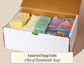 6 lbs of Assorted Soap Ends | Handmade Bulk Soap Ends for Upcycling and Homemade Gifts