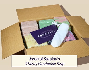 10 lbs of Assorted Soap Ends | Handmade Bulk Soap Ends for Upcycling and Homemade Gifts