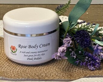Rose Petal Body Butter, Handmade Floral Moisturizer, Colorado Beauty