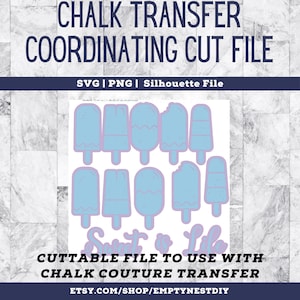 Chalk Transfer Cut out Life is Sweet craie fichiers laser fichier svg silhouette fichier découpe craie pochoir