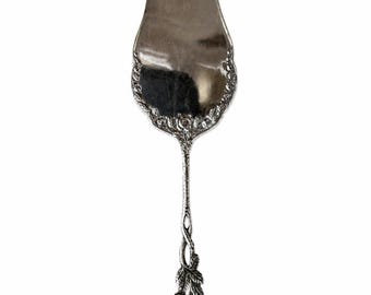 Antique German 800 Silver Hildesheimer Rose Pastry Server, Solid Silver Cake Lifter