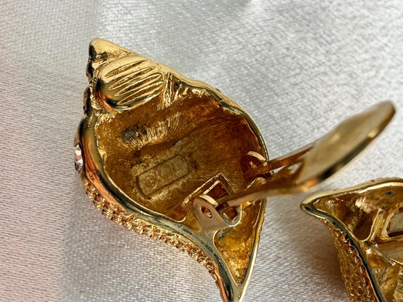 Vintage KJL Kenneth Jay Lane Conch Shell Clip On … - image 10