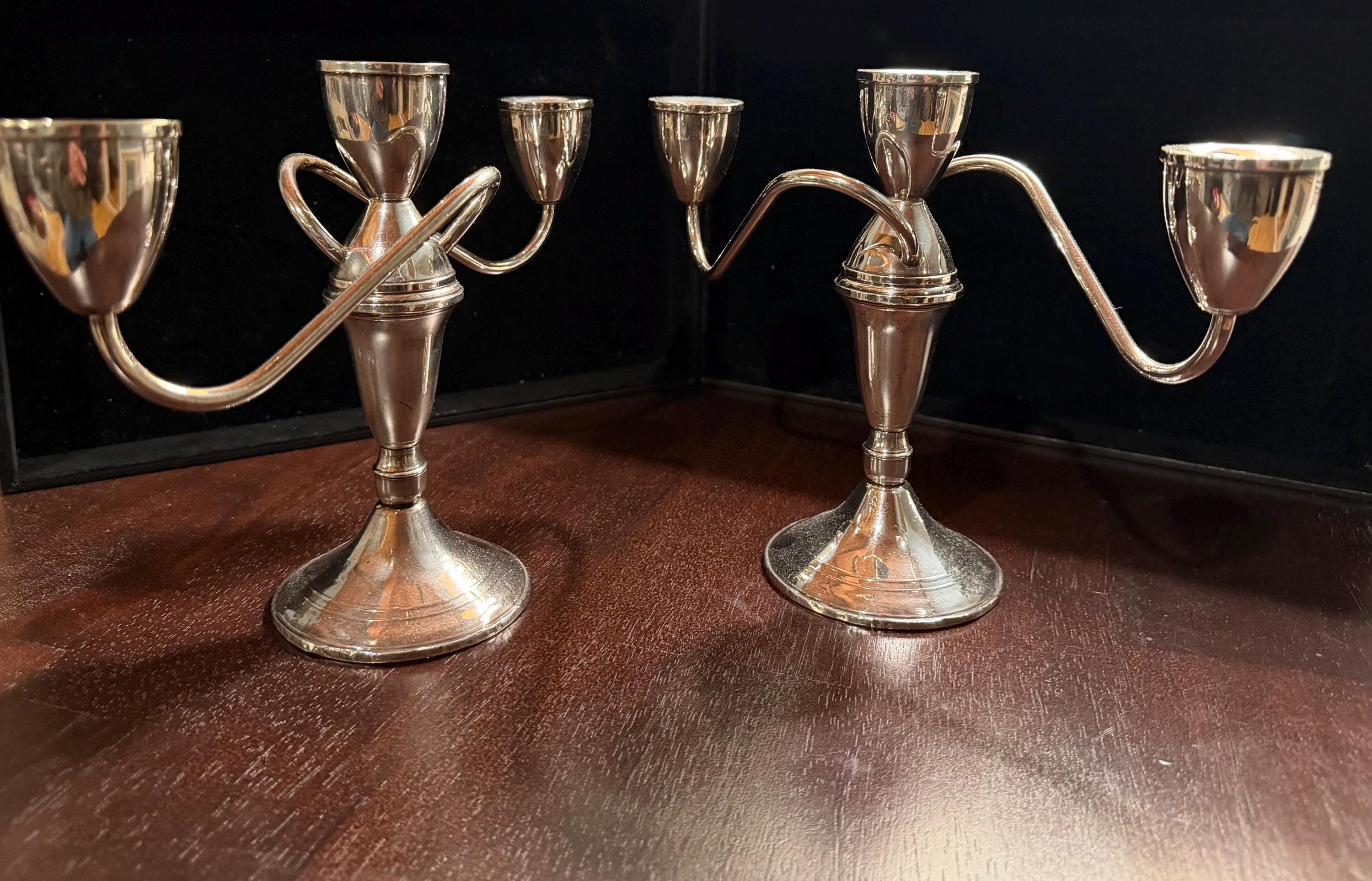 Duchin Sterling Weighted Candle Holders - Etsy