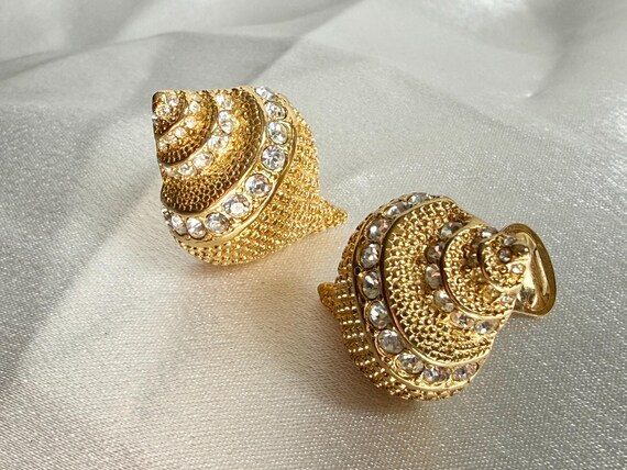 Vintage KJL Kenneth Jay Lane Conch Shell Clip On … - image 4