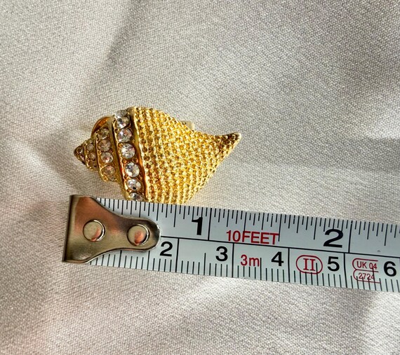 Vintage KJL Kenneth Jay Lane Conch Shell Clip On … - image 13