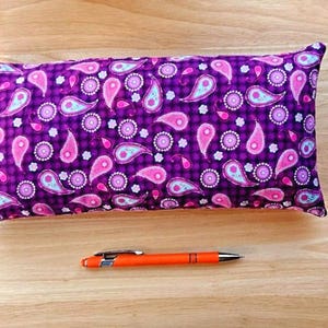 Cozy Comfort: Purple Paisley Corn Bag Hot/Cold Pack | 12in. X 6in
